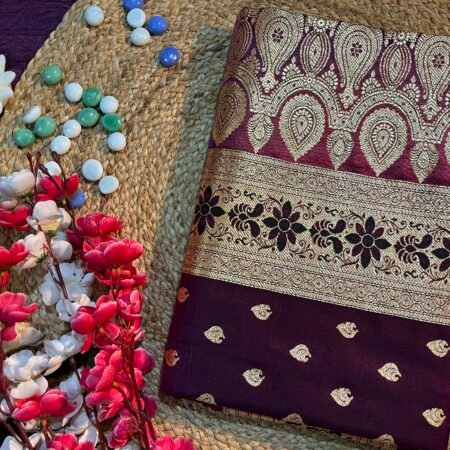 Regal Purple Banarasi Silk Saree