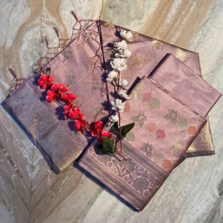 Rangkart Purple Banarasi Suit