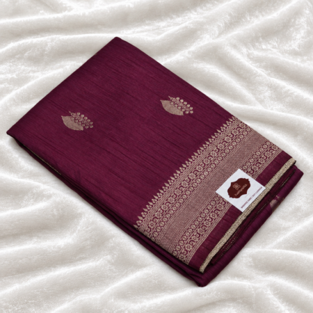 Banarasi Zari Silk Magenta Saree